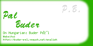 pal buder business card